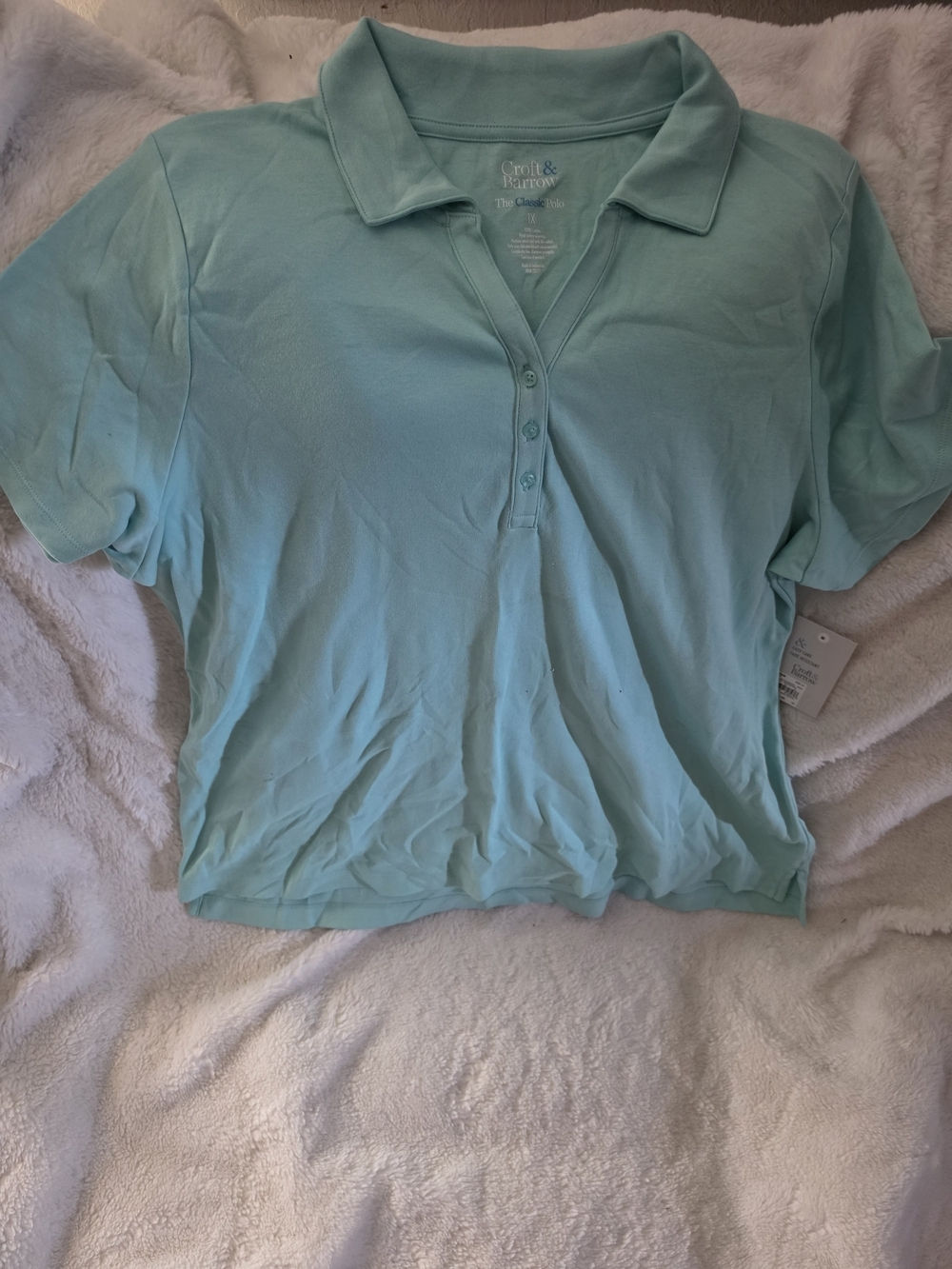 croft & barrow Mint Green Short-Sleeve Polo Shirt